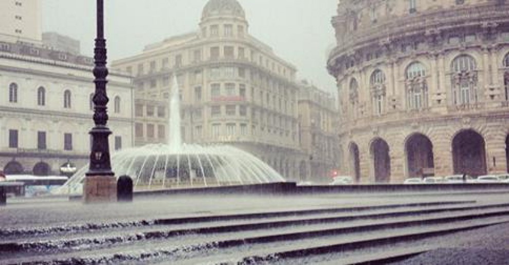Genova sotto la pioggia