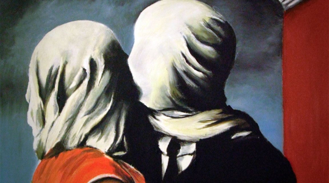 AMORE CLANDESTINO di Graziella Dimilito    (dipinto di René Magritte)