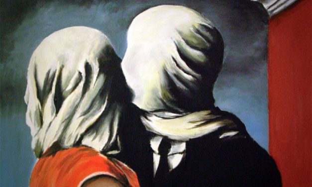 AMORE CLANDESTINO di Graziella Dimilito    (dipinto di René Magritte)