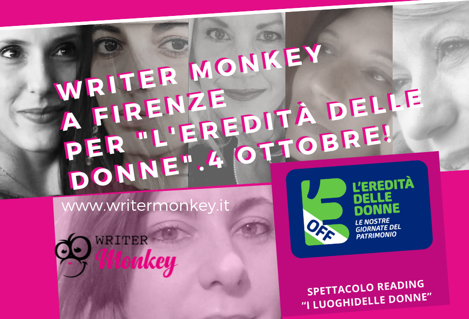 Writer Monkey a Firenze per “L’eredità delle donne”. Cafe19.26, 4 ottobre!